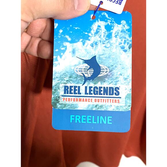 Reel Legends Freeline Orange Long Sleeve Shirt Men L Fishing Outdoor Boating NWT - Picture 8 of 10